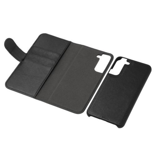 Essentials Samsung Galaxy S22+ PU-lommebok, avtakbar, 3 kort, svart