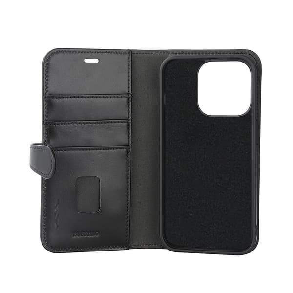 Buffalo Wallet 2-i-1 3 Kort MagSeries Sort - iPhone 15 Pro
