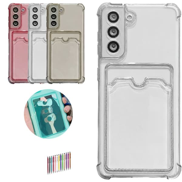 Samsung Galaxy A34 5G - Card Cover / Beskyttelse Transparent Pink