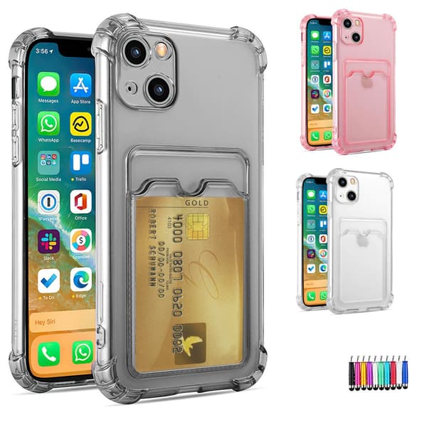 iPhone 15 - Card Cover / Beskyttelse Transparent Transparent