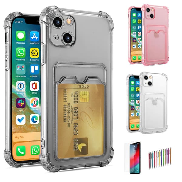 iPhone 15 - Card Kuori / Suoja Transparent