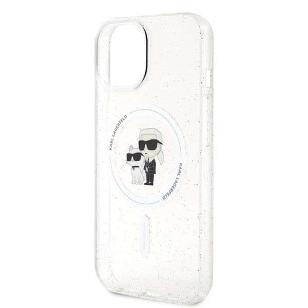 Karl Lagerfeld iPhone 15 Plus Mobilskal Magsafe Glitter - Clear