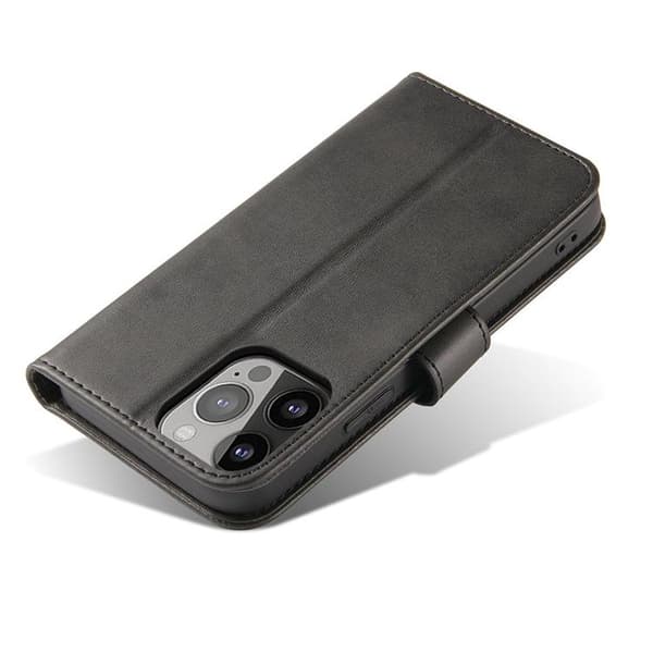 iPhone 15 Plånboksfodral Magnet Stativ - Svart
