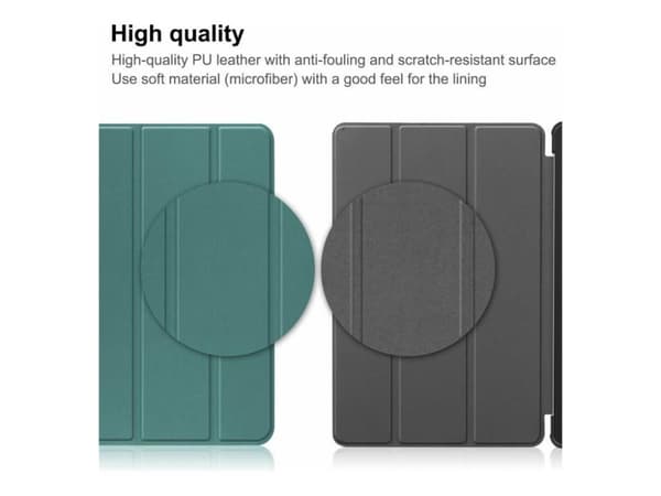 CoreParts - Vikbart fodral för surfplatta - tri-fold hjul, med automatisk väckningsfunktion - polyuretanläder - grön - för Redmi Pad Pro
