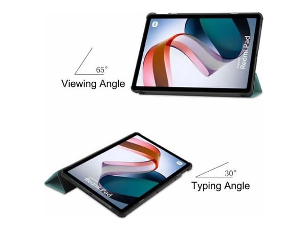 CoreParts - Vikbart fodral för surfplatta - tri-fold hjul, med automatisk väckningsfunktion - polyuretanläder - grön - för Redmi Pad Pro