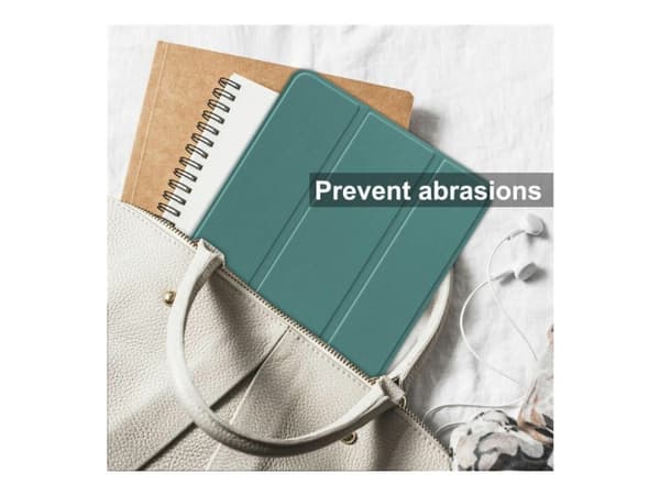CoreParts - Vikbart fodral för surfplatta - tri-fold hjul, med automatisk väckningsfunktion - polyuretanläder - grön - för Redmi Pad Pro