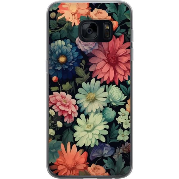 Samsung Galaxy S7 Gjennomsiktig deksel Blomster