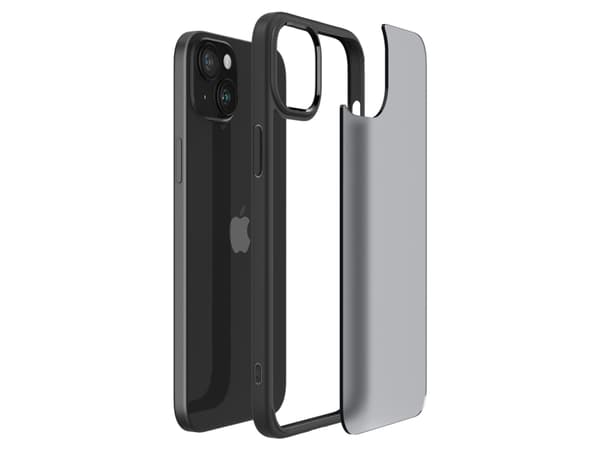 Spigen ACS06656, Etui, Apple, iPhone 15 Plus, 17 cm (6.7"), Sort, Gjennomsiktig