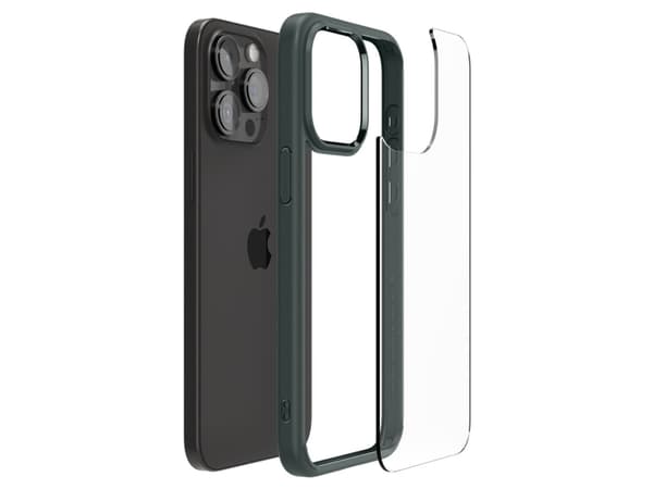 Spigen ACS06574, Omslag, Apple, iPhone 15 Pro Max, 17 cm (6.7"), Grön, Transparent