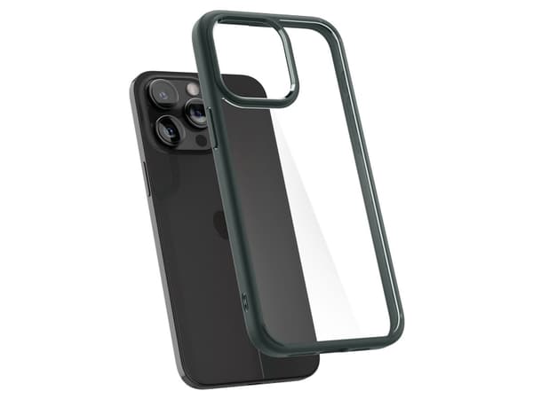 Spigen ACS06574, Omslag, Apple, iPhone 15 Pro Max, 17 cm (6.7"), Grön, Transparent