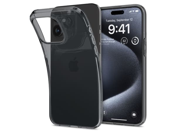 Spigen Crystal Flex, Omslag, Apple, iPhone 15 Pro, 15,5 cm (6.1"), Grå