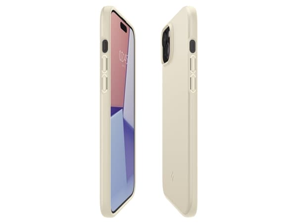Spigen Thin Fit, Suojus, Apple, iPhone 15 Plus, 17 cm (6.7"), Beige