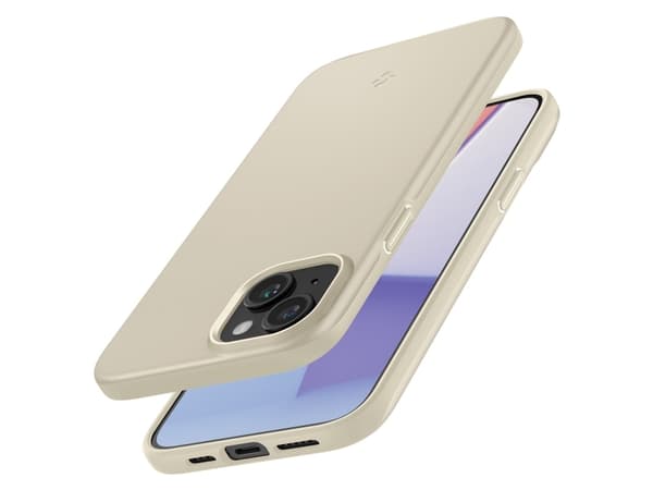 Spigen Thin Fit, Suojus, Apple, iPhone 15 Plus, 17 cm (6.7"), Beige