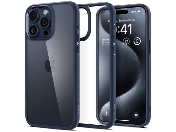 Spigen ACS06573, skal, Apple, iPhone 15 Pro Max, 17 cm (6,7"), Marinblå