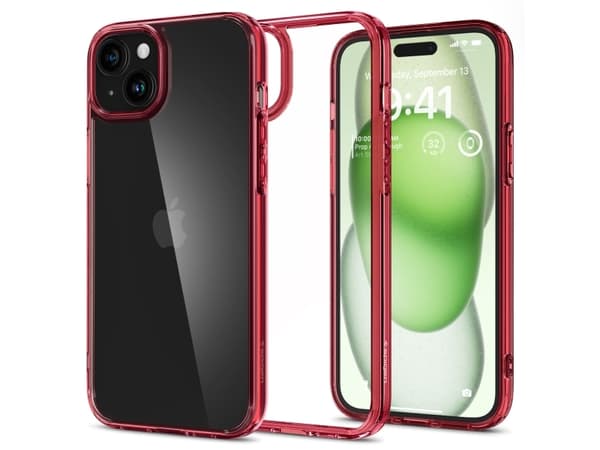 Spigen ACS06654, Omslag, Apple, iPhone 15 Plus, 17 cm (6.7"), Röd