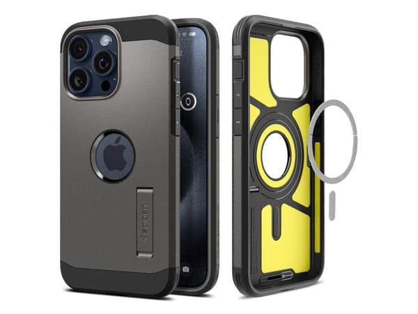 Spigen ACS06593, Omslag, Apple, iPhone 15 Pro Max, 17 cm (6.7"), Grå
