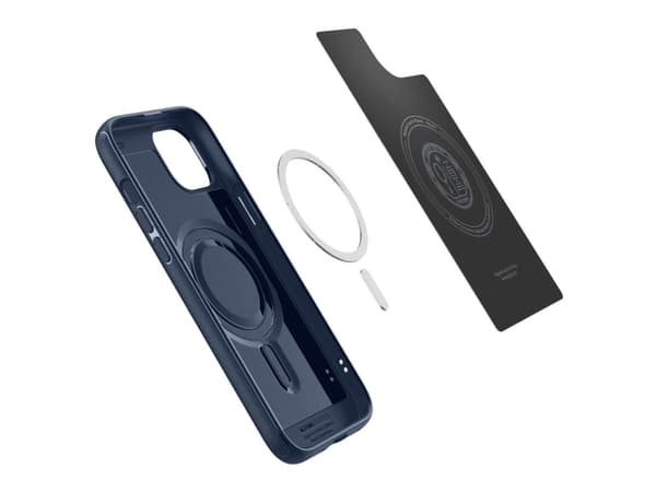 Spigen Mag Armor, Etui, Apple, iPhone 15 Plus, 17 cm (6.7"), Blå