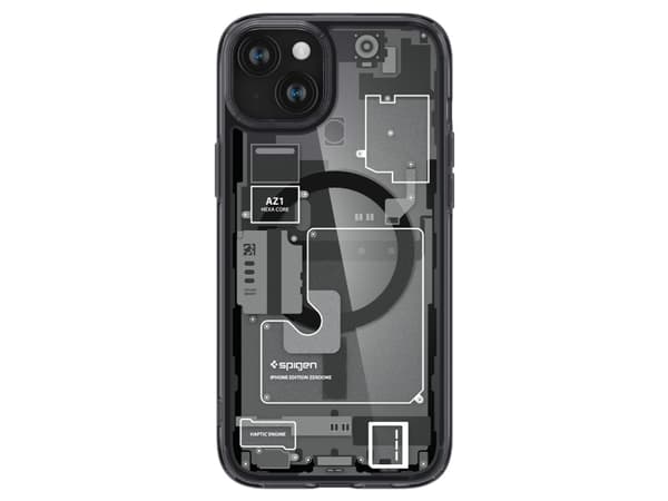 Spigen ACS06664, Omslag, Apple, iPhone 15 Plus, 17 cm (6.7"), Svart