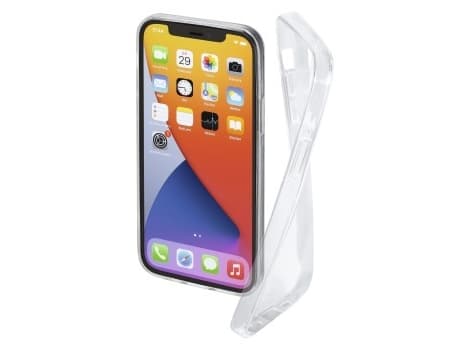 Hama Essential Line "Crystal Clear" - Baksidesskydd för mobiltelefon - termoplastisk polyuretan (TPU) - transparent - för Apple iPhone 12, 12 Pro