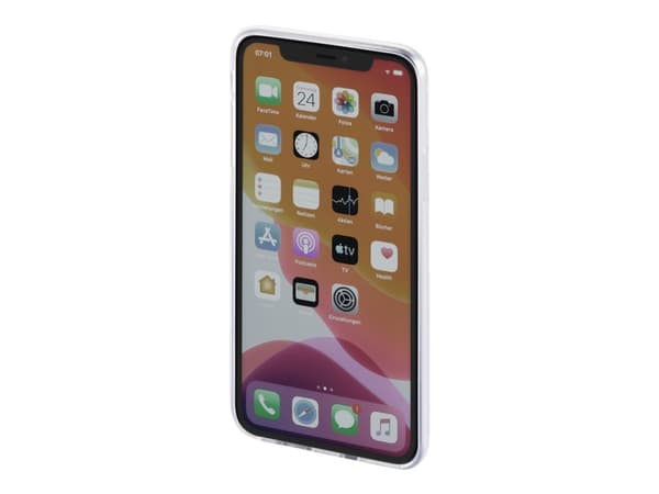 Hama Essential Line "Crystal Clear" - Baksidesskydd för mobiltelefon - termoplastisk polyuretan (TPU) - transparent - för Apple iPhone 12, 12 Pro