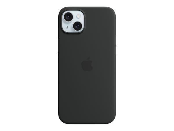 Apple - Baksidedeksel for mobiltelefon - MagSafe-samsvar - silikon - svart - for iPhone 15 Plus