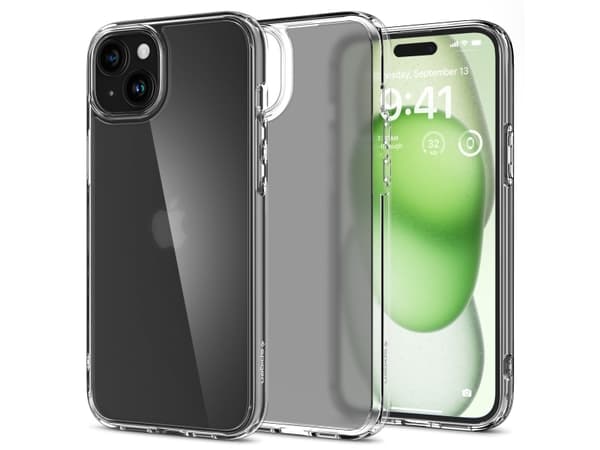 Spigen ACS06655, Omslag, Apple, iPhone 15 Plus, 17 cm (6.7"), Transparent