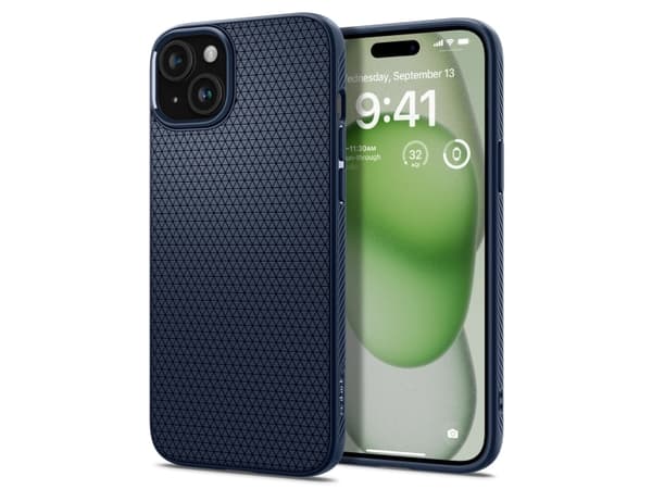 Spigen ACS06651, Omslag, Apple, iPhone 15 Plus, 17 cm (6.7"), Blå