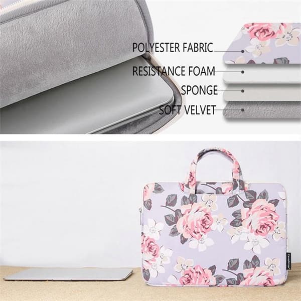 CANVASARTISAN Datorfodral 13" Floral - Blå