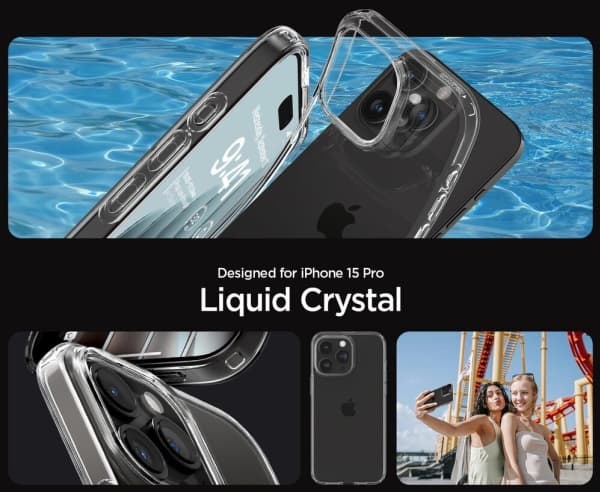 Spigen Liquid Crystal, Omslag, Apple, iPhone 15 Pro, 15,5 cm (6.1"), Multifärg