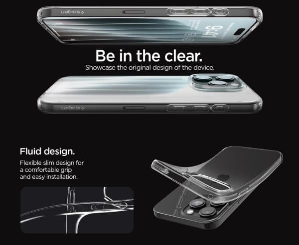 Spigen Liquid Crystal, Omslag, Apple, iPhone 15 Pro, 15,5 cm (6.1"), Multifärg