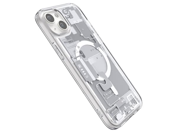 Spigen ACS07035, Omslag, Apple, iPhone 15 Plus, 17 cm (6.7"), Transparent, Vit