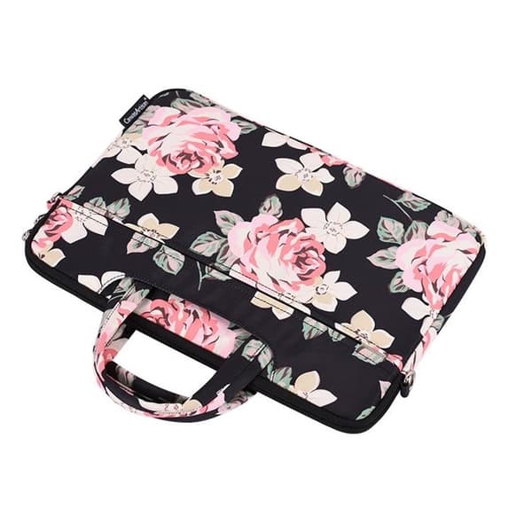 CANVASARTISAN Datorfodral 13" Floral H40-C22 med Axelrem - Svart