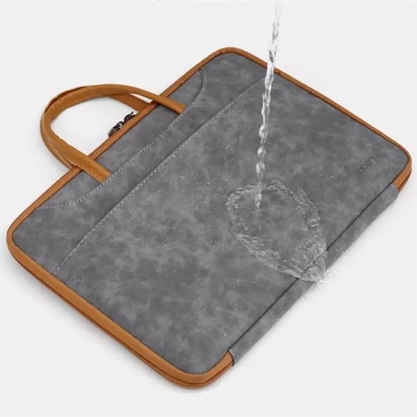Baona Datorfodral 13.3" Läder - Grå/Brun