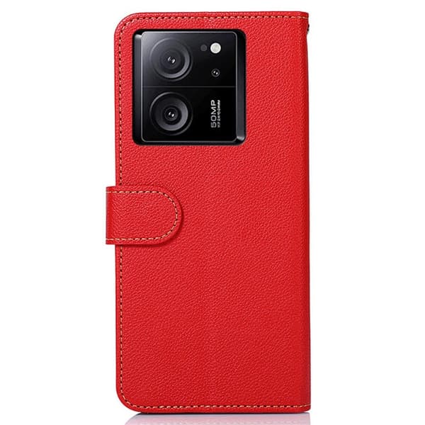 KHAZNEH Telefondæksel til Xiaomi 13T / 13T Pro - Rød/Sort