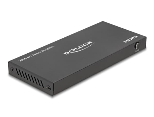DeLOCK 18604, HDMI, Metall, Svart, 144 hz, 48 Gbit/s, 1200 MHz