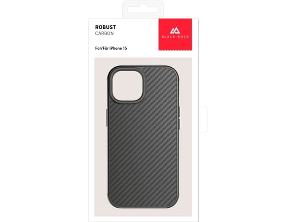 Black Rock 00221258, Cover, Apple, iPhone 15, 15.5 cm (6.1"), Carbon