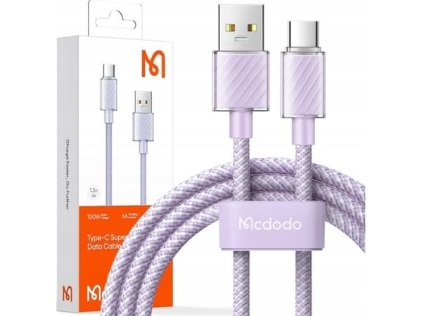 USB-A USB-C-kaapeli Mcdodo CA-3655, 100W, 2m (violetti)