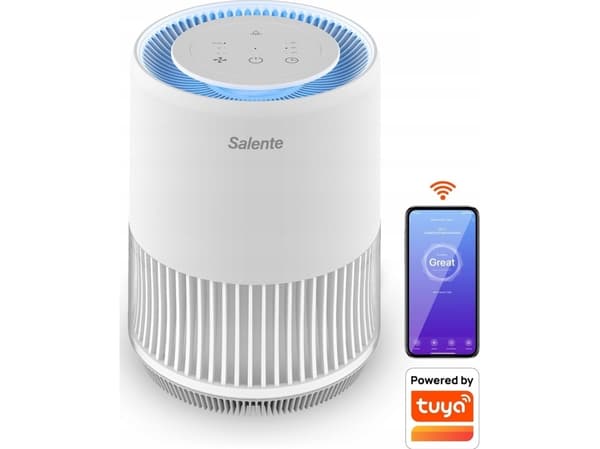 Salente MaxClean, smart luftrenser, WiFi Tuya SmartLife, hvit