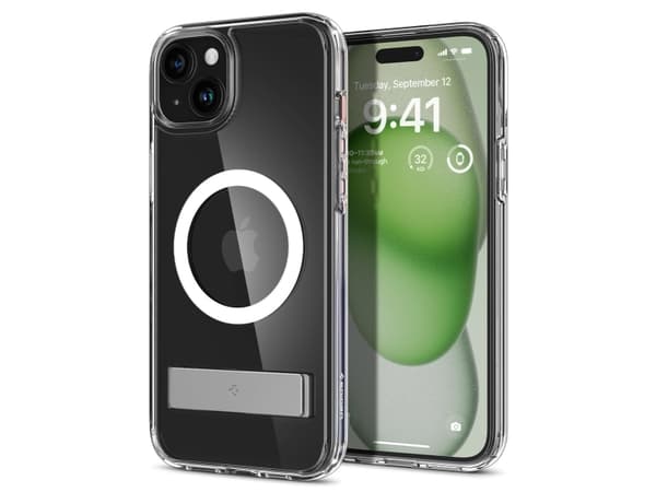 Spigen Ultra Hybrid S, Omslag, Apple, iPhone 15 Plus, 17 cm (6.7"), Transparent