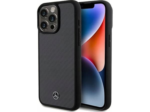 Mercedes Benz Carbon Fiber Dynamics deksel til iPhone 15 Pro Max - Svart