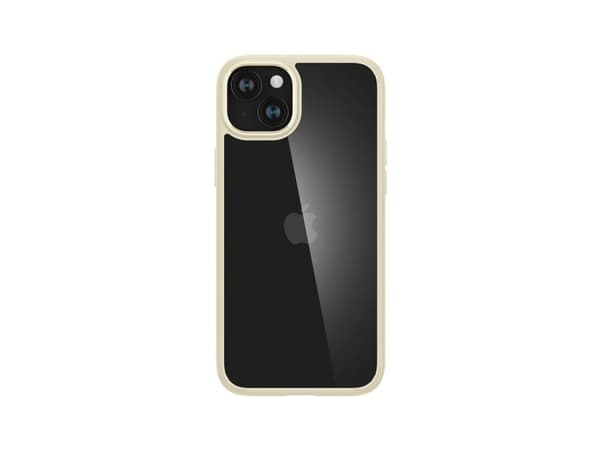 Spigen Crystal Hybrid, Omslag, Apple, iPhone 15 Plus, 17 cm (6.7"), Beige, Transparent