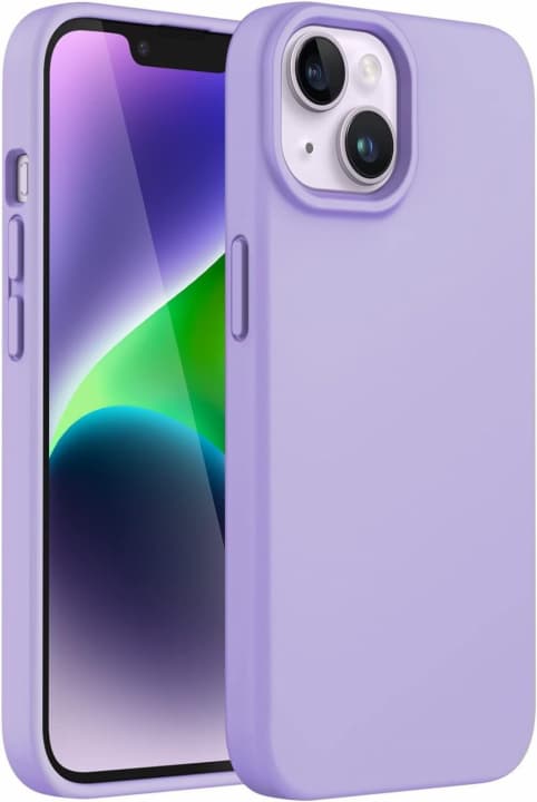 Silikonetui til iPhone 15, lilla