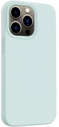 Miniatyrbilde 1 av 2: Silikonetui til iPhone 15 Pro, lyseblå