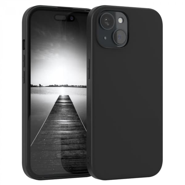 Silikonikotelo iPhone 15 Pro Maxille, musta