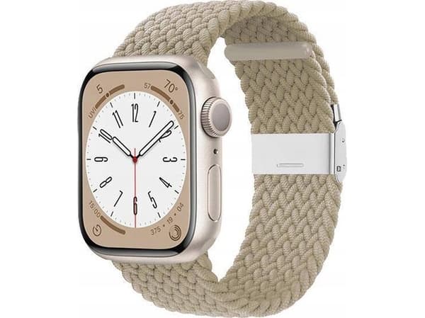 Crong Crong Wave Band - Pleciony pasek do Apple Watch 38/40/41 mm (kamienny beż)
