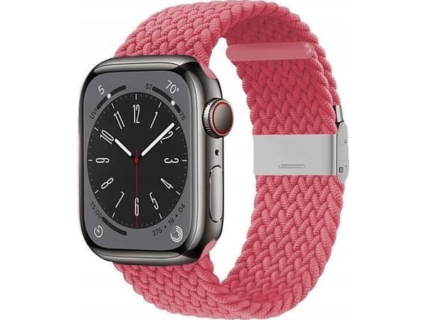 Crong Crong Wave Band - Flätat armband för Apple Watch 38/40/41 mm (rosa)