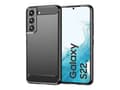 Miniatyrbilde 1 av 3: Insmat Carbon And Steel Style - Bakdeksel til mobiltelefon - karbonfiber - for Samsung Galaxy S22+