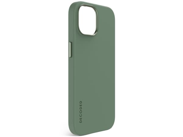 Decoded AntiMicrobial Silicone Backcover iPhone 15 Plus Sage Leaf, Suojus, Apple, iPhone 15 Plus, 17 cm (6.7"), Vihreä