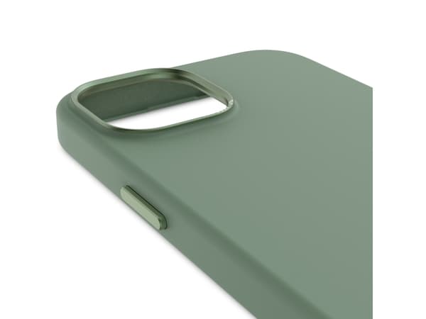 Decoded AntiMicrobial Silicone Backcover iPhone 15 Plus Sage Leaf, Suojus, Apple, iPhone 15 Plus, 17 cm (6.7"), Vihreä