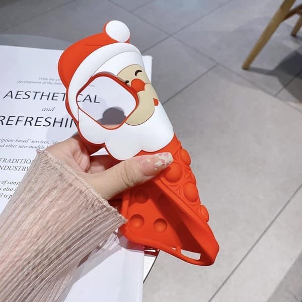 iPhone 11 Mobilskal Silikon Santa Claus Pop It - Röd